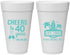 Personalized Birthday 20 oz Foam Cups - 40th Beach | 20226