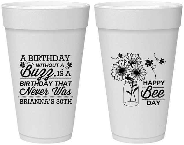 Personalized Birthday 20 oz Foam Cups - 30th | 20255