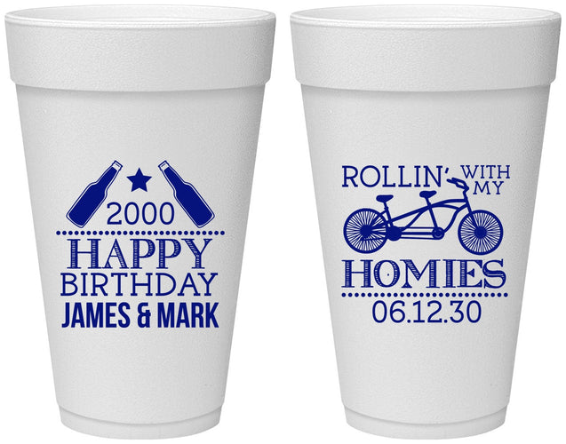 Personalized Birthday 20 oz Foam Cups - 30th | 20259