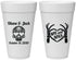 Personalized Wedding 20 oz Foam Cups - Mr And Mrs Sugar Skull | 205