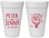 Personalized Wedding 20 oz Foam Cups - Love In Air Hot Air Balloon | 210