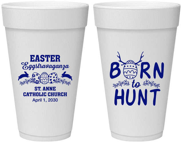Personalized Easter 20 oz Foam Cups - Born To Hunt | 210001