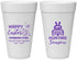 Personalized Easter 20 oz Foam Cups - Egg Hunting Bunny | 210004