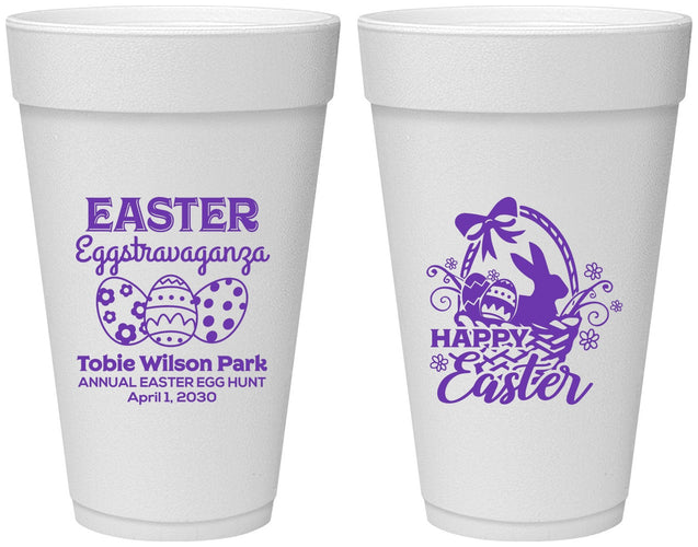Personalized Easter 20 oz Foam Cups - Easter Bunny | 210008