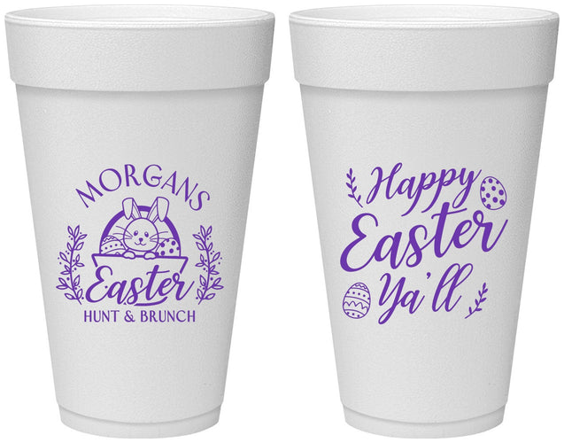 Personalized Easter 20 oz Foam Cups - Easter Bunny | 210010