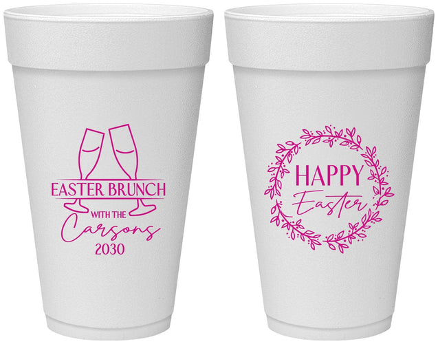 Personalized Easter 20 oz Foam Cups - Brunch | 210015
