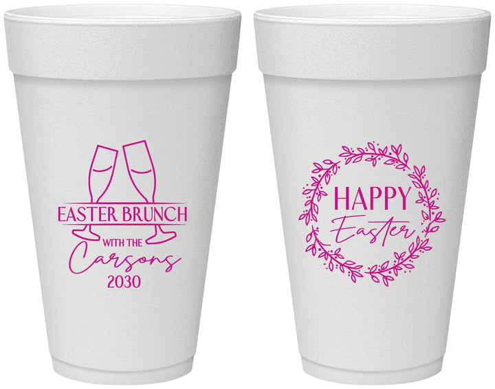 Personalized Easter 20 oz Foam Cups - Brunch | 210015