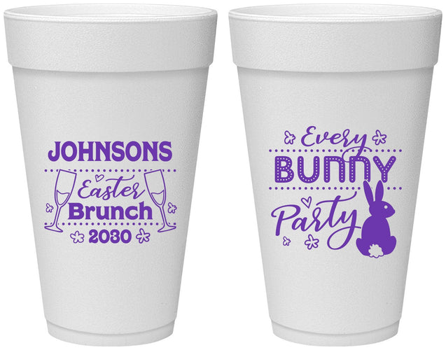 Personalized Easter 20 oz Foam Cups - Every Bunny Party | 210016