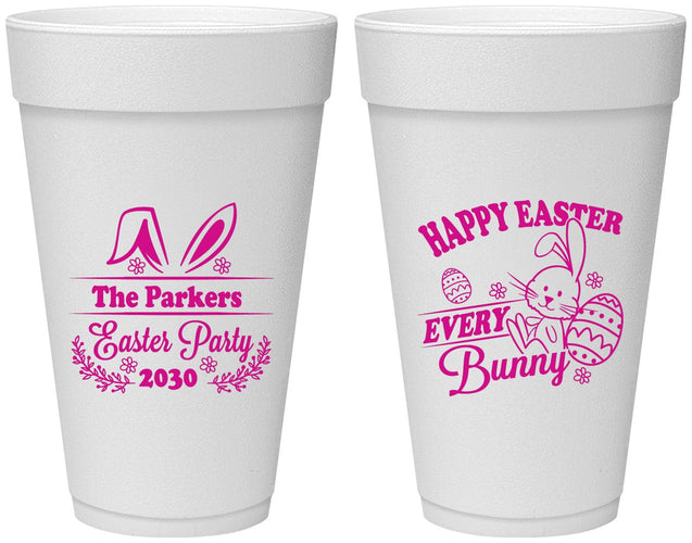 Personalized Easter 20 oz Foam Cups - Bunny Eggs | 210019