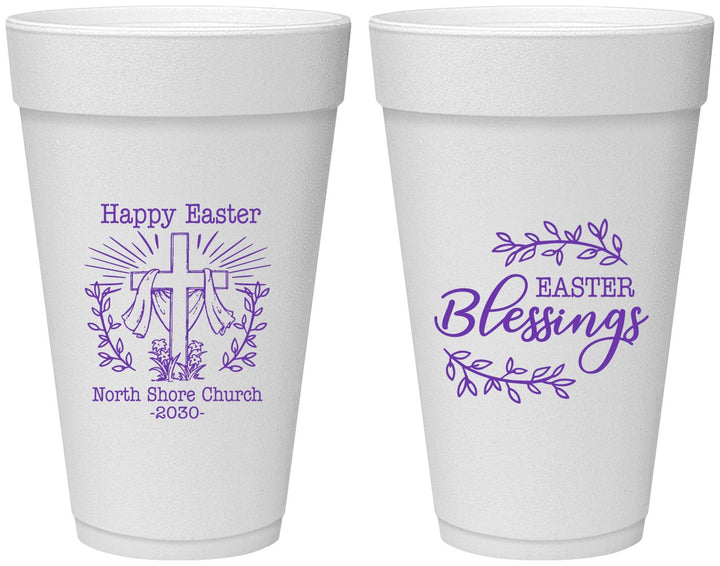 Personalized Easter 20 oz Foam Cups - Blessings Church | 210020