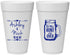 Personalized Wedding 20 oz Foam Cups - The Hunt Is Over Mason Jar | 211