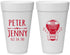 Personalized Wedding 20 oz Foam Cups - Hot Air Balloon | 219