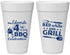 Personalized 4th Of July 20 oz Foam Cups - Red White Grill | 220005