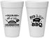 Personalized 4th Of July 20 oz Foam Cups - Red White Bbq | 220008
