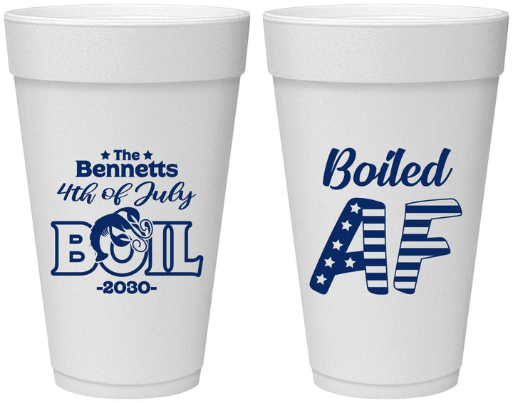 Personalized 4th Of July 20 oz Foam Cups - Crawfish Boil | 220017