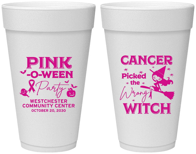 Personalized Awareness 20 oz Foam Cups - Wrong Witch | 230010