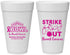 Personalized Awareness 20 oz Foam Cups - Bowling Strike Out | 230015