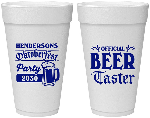 Personalized Oktoberfest 20 oz Foam Cups - Beer Taster | 240000