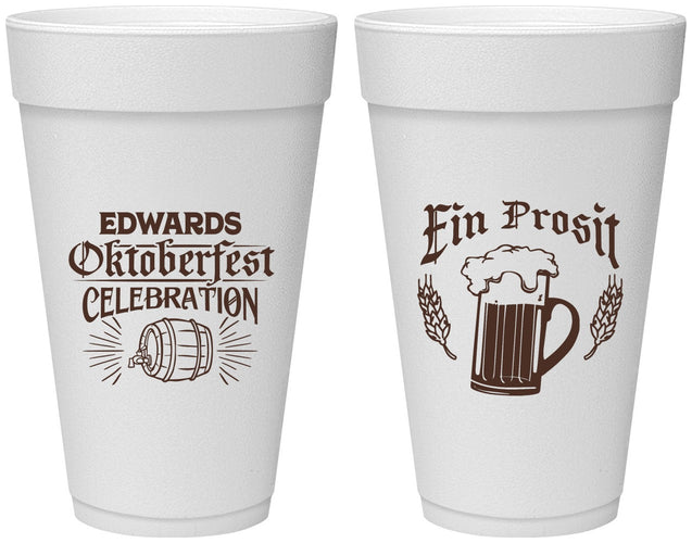 Personalized Oktoberfest 20 oz Foam Cups - Ein Prosit | 240002