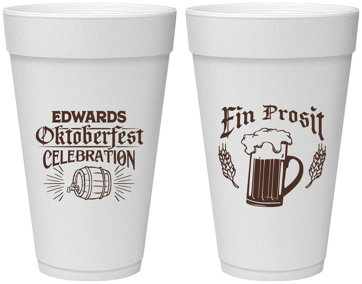 Personalized Oktoberfest 20 oz Foam Cups - Ein Prosit | 240002