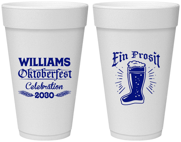 Personalized Oktoberfest 20 oz Foam Cups - Ein Prosit | 240003