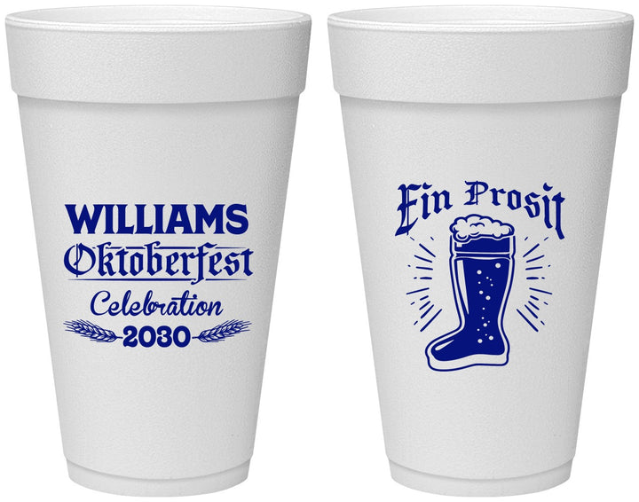 Personalized Oktoberfest 20 oz Foam Cups - Ein Prosit | 240003