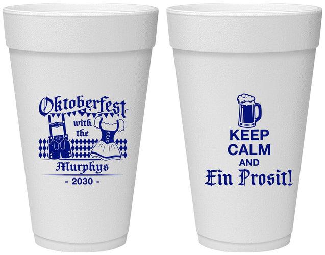 Personalized Oktoberfest 20 oz Foam Cups - Ein Prosit | 240019