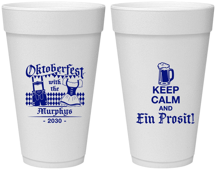 Personalized Oktoberfest 20 oz Foam Cups - Ein Prosit | 240019