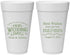 Personalized Wedding 20 oz Foam Cups - Best Wishes Mr And Mrs | 242