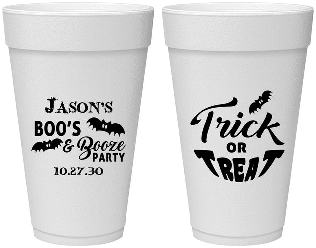 Personalized Halloween 20 oz Foam Cups - Trick Or Treat | 250002