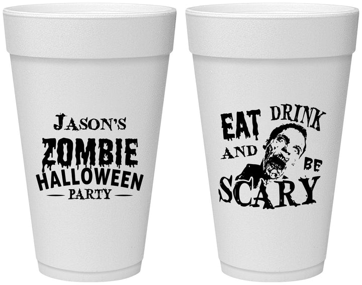 Personalized Halloween 20 oz Foam Cups - Eat Drink Be Scary | 250003