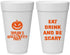 Personalized Halloween 20 oz Foam Cups - Scary Pumpkin | 250008