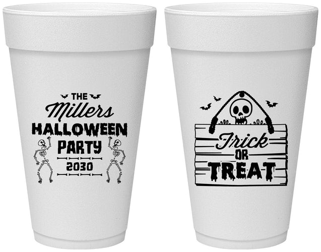 Personalized Halloween 20 oz Foam Cups - Trick Or Treat | 250010