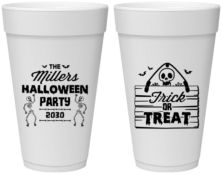 Personalized Halloween 20 oz Foam Cups - Trick Or Treat | 250010