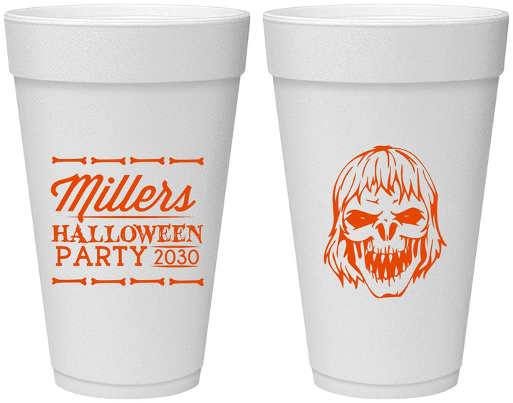Personalized Halloween 20 oz Foam Cups - Monster Zombie | 250024
