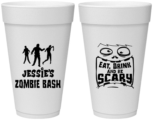 Personalized Halloween 20 oz Foam Cups - Eat Drink Be Scary | 250029