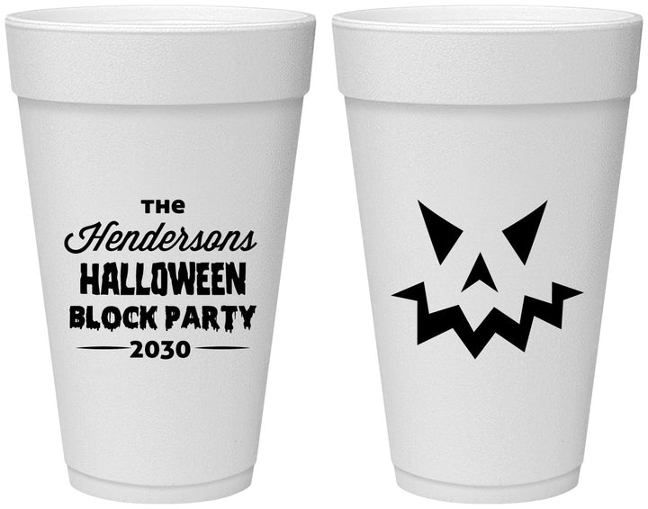 Personalized Halloween 20 oz Foam Cups - Pumpkin | 250034