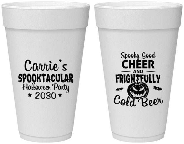 Personalized Halloween 20 oz Foam Cups - Pumpkin | 250035