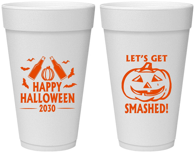 Personalized Halloween 20 oz Foam Cups - Lets Get Smashed | 250036