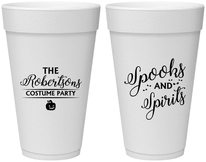 Personalized Halloween 20 oz Foam Cups - Spooks Spirits | 250037