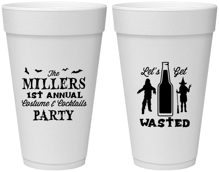 Personalized Halloween 20 oz Foam Cups - Werewolf Witch | 250039