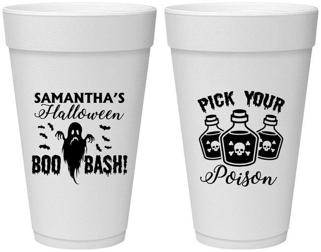 Personalized Halloween 20 oz Foam Cups - Boo Bash | 250043