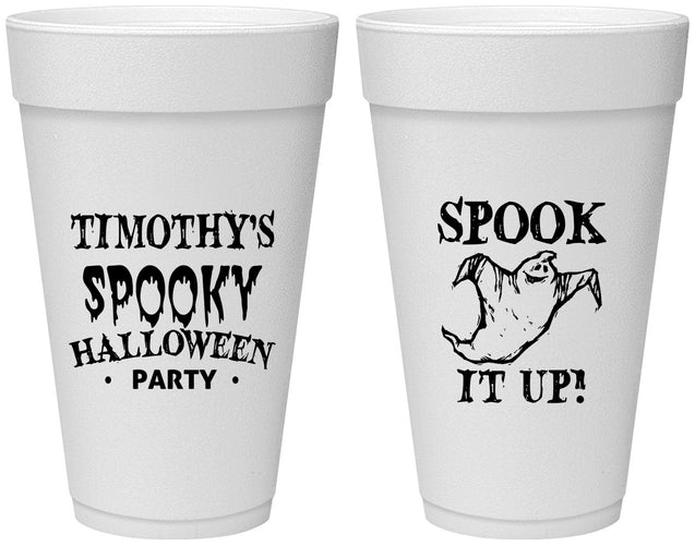 Personalized Halloween 20 oz Foam Cups - Ghost | 250045