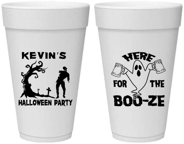 Personalized Halloween 20 oz Foam Cups - Ghost | 250046