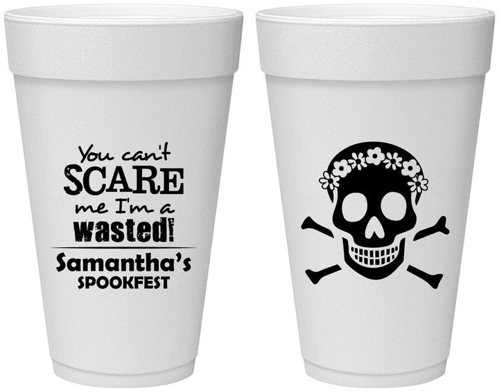 Personalized Halloween 20 oz Foam Cups - Sugar Skull | 250050