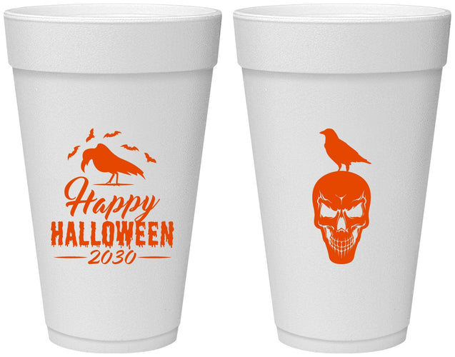 Personalized Halloween 20 oz Foam Cups - Skeleton | 250056