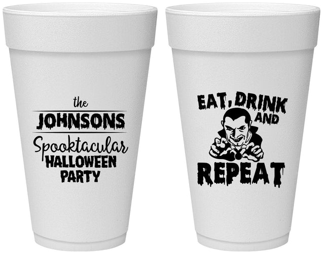 Personalized Halloween 20 oz Foam Cups - Dracula | 250062