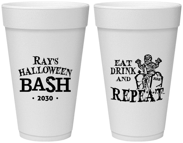 Personalized Halloween 20 oz Foam Cups - Mummy | 250066