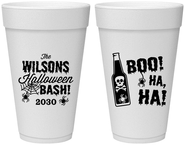 Personalized Halloween 20 oz Foam Cups - Boo Skeleton | 250078
