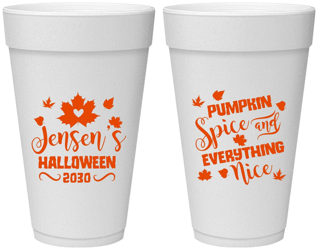 Personalized Halloween 20 oz Foam Cups - Pumpkin | 250080